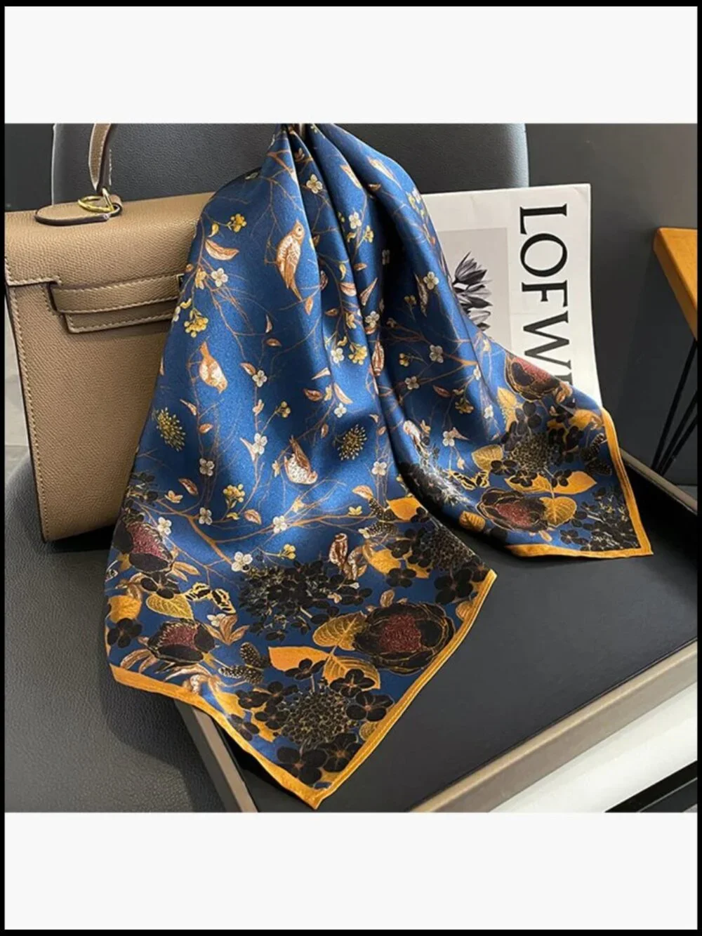 Mulberry Silk Square Scarf Lightweight Neck Scarf Gift Ready for Women